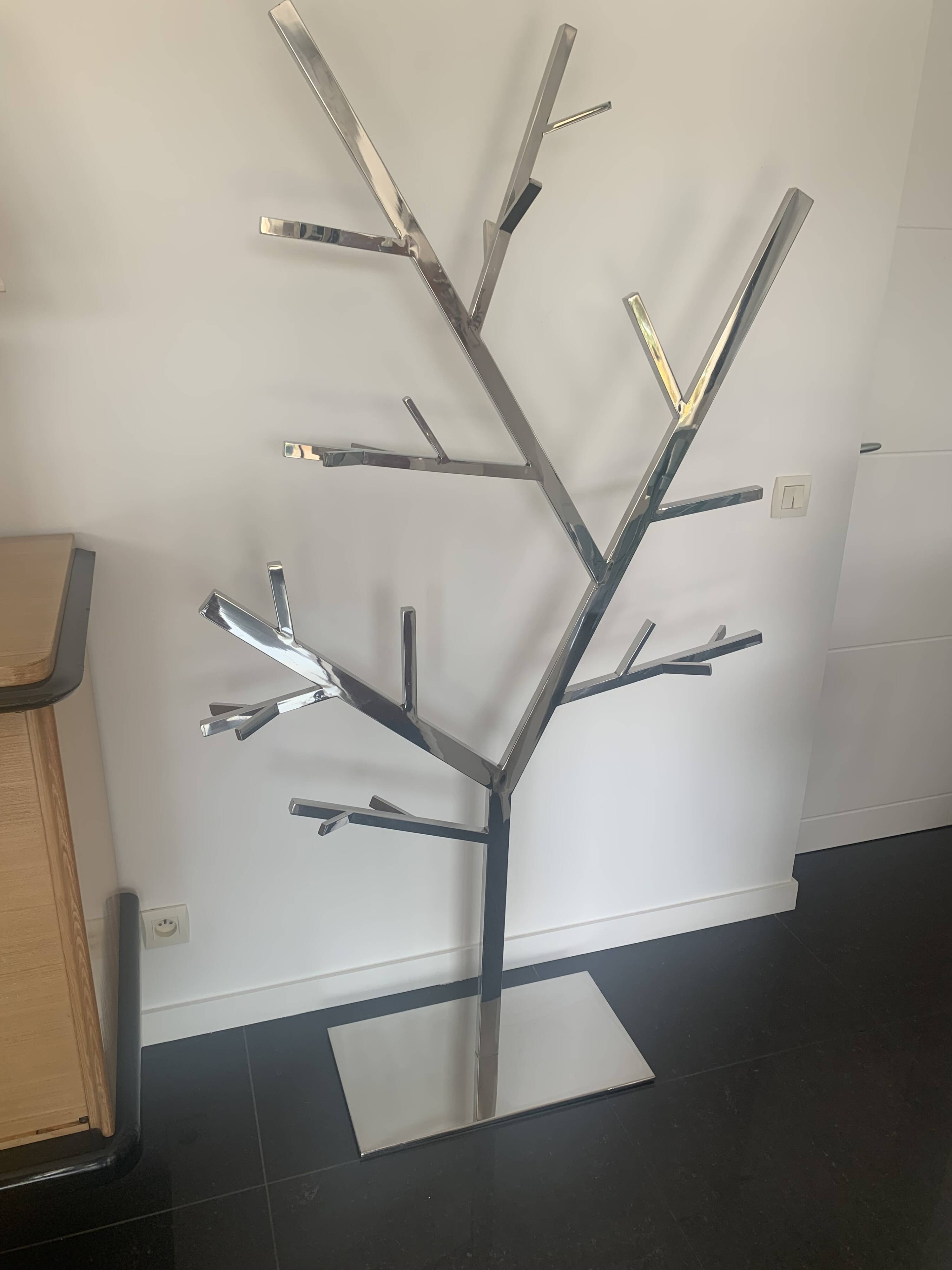 Coat rack tree chrome steel