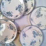 Lot de 21 assiettes anciennes en terre de fer