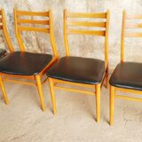 Set de 4 chaises scandinave vintage