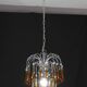 Set of 2 The Amber Crown, Murano Chandelier Amber and Crystal Drops, 1970s