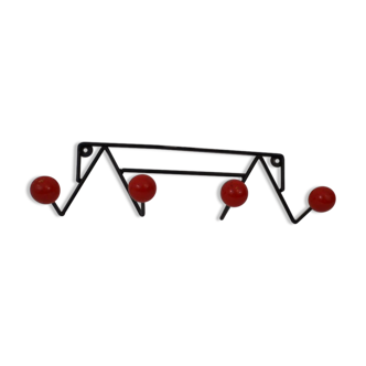 Portemanteaux boule rouge 60's