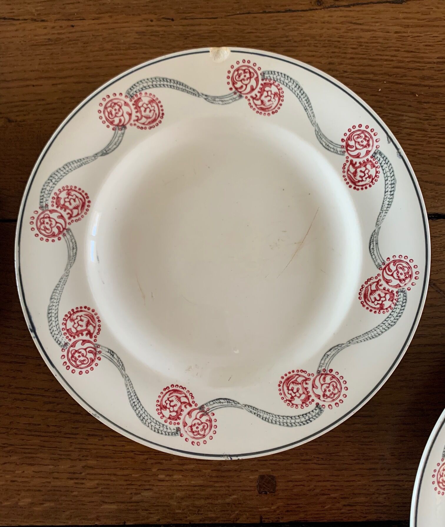 Antique ceramic hollow plate