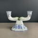 Pair of Gien earthenware candlesticks - lamp bases - Ref 1170