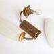 Double flute and brass wall light