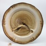 6 asparagus/artichokes plates in stoneware "Longchamp"