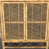 Vintage rattan bookcase