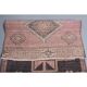 Vintage Turkish hand-knotted wool cotton pink runner 82x312