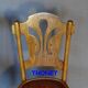 Set of 4 bistro chairs, wooden seats 1925