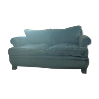 Blue velvet sofa - 1940-1950