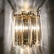 Set of 2 Mid Century Modern gilded ice glass wall lamps by J.T. Kalmar