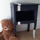 Navy blue and white bedside
