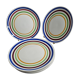 Dessert set, six dessert plates in Gien earthenware, 19 cm