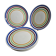 Dessert set, six dessert plates in Gien earthenware, 19 cm