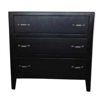 Vintage art deco black chest of drawers