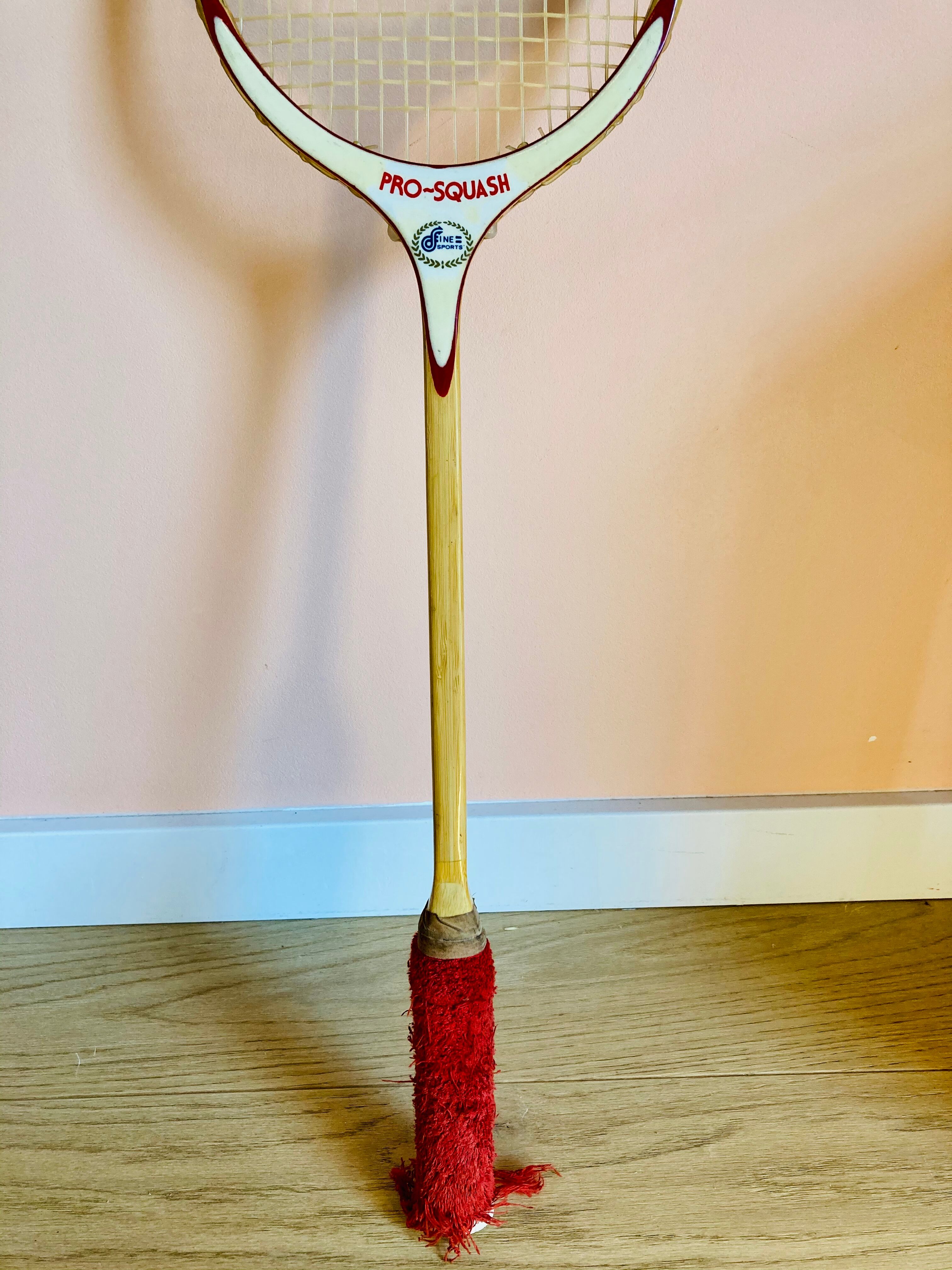 2 antique squash rackets