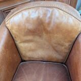 Pair of leather armchairs