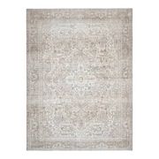 1970s Vintage Persian Handmade Wool Cotton Brown Area Rug 281x370