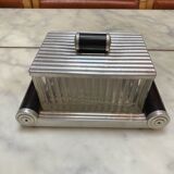 Art Deco box 1920 metal wood and glass