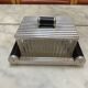 Art Deco box, 1920s metal, wood and glass