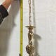 Polished Solid Brass Pendant Chandelier with Three Arms