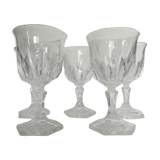 Ensemble de 5 verres en cristal