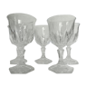 Set of 5 crystal glasses