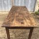 Rustic antique farmhouse table in solid oak with 1 drawer.