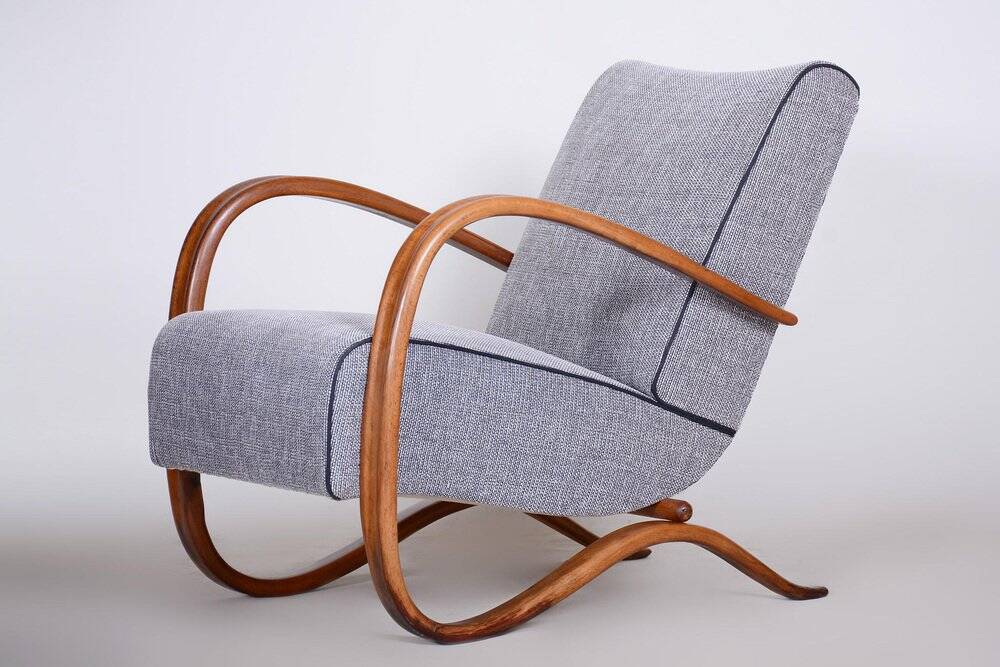 Fauteuil Lounge H-269 Art Déco tchèque par J. Halabala pour Up Závody, années 1930
