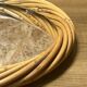 Old vintage rattan round mirror, 70s, pop decoration