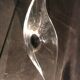 Crystal cup Daum free form signed empty fruit cup pocket