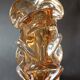 Amber glass vase design Jan Beranek vintage