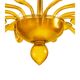 Italian Contemporary Amber Murano Style Glass Chandelier