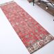 2x8 red floral turkish runner rug 77x261cm