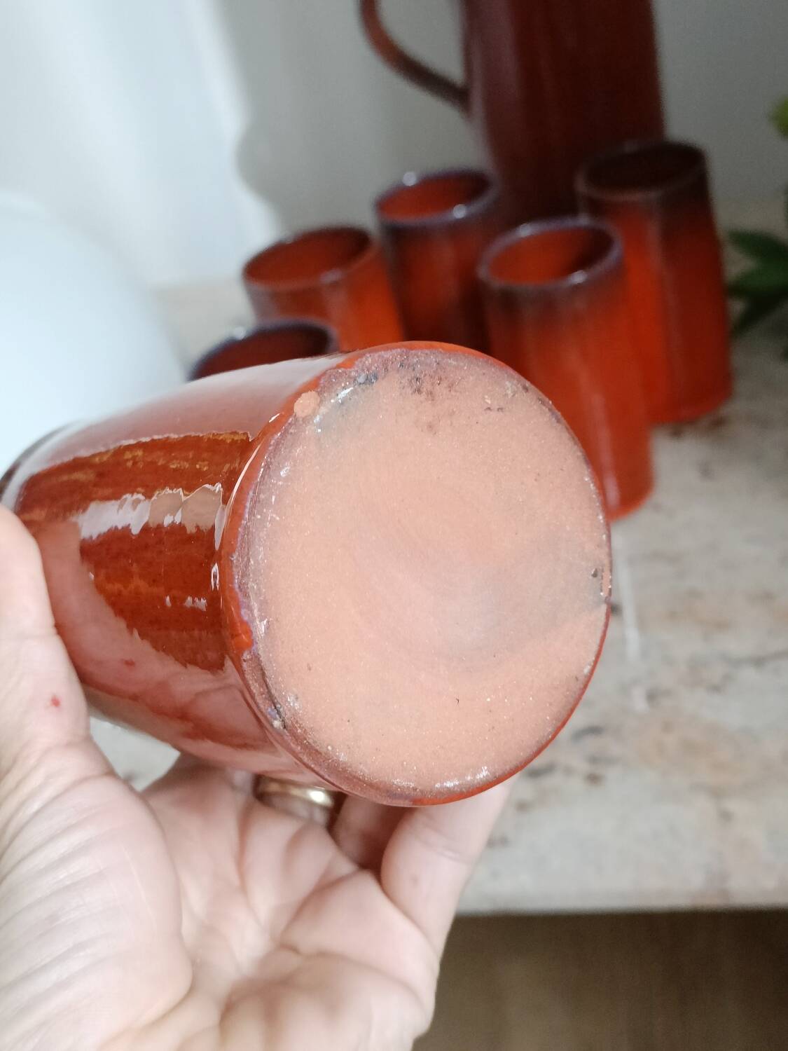 Ceramic orangeade service