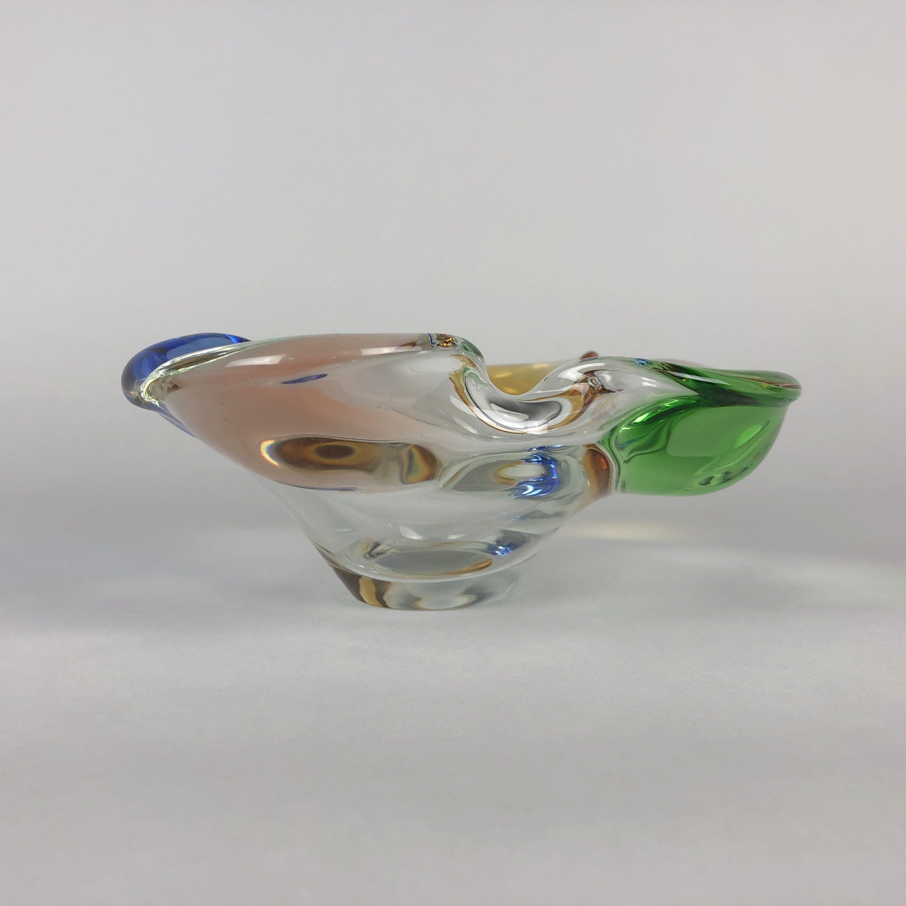 Art Glass Ashtray by Frantisek Zemek for Mstisov Glassworks, Czechoslovakia, 1960's
