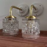 Paire d’appliques murales en verre