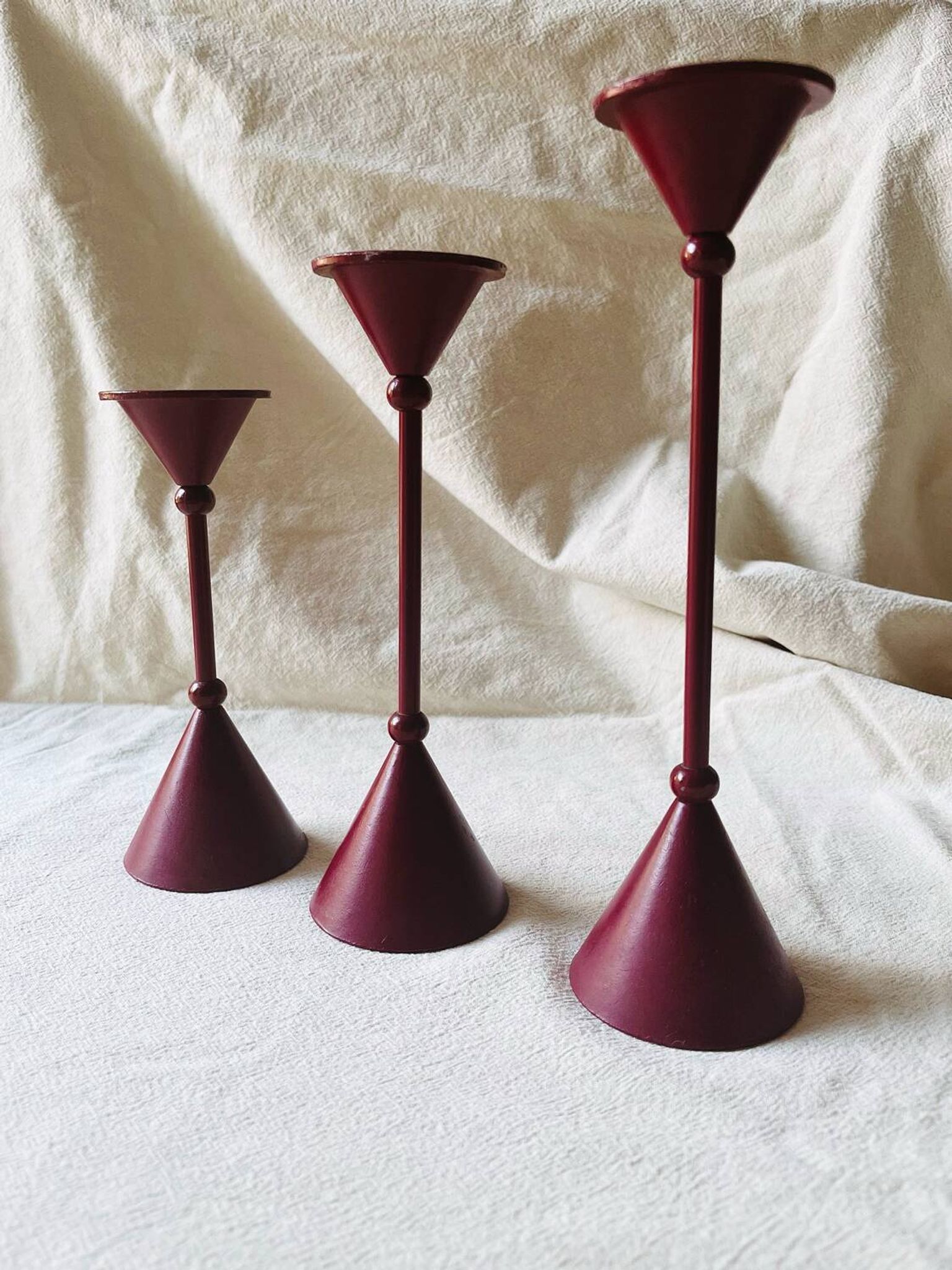 Set of 3 candle holders