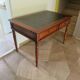 minister's desk - 2 drawers - solid wood - faux leather writing pad - Louis Philippe