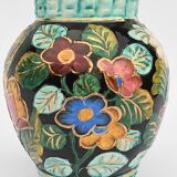 Monaco vase with colorful flower pattern