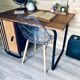 Ancien bureau d'instituteur en chêne circa 1950