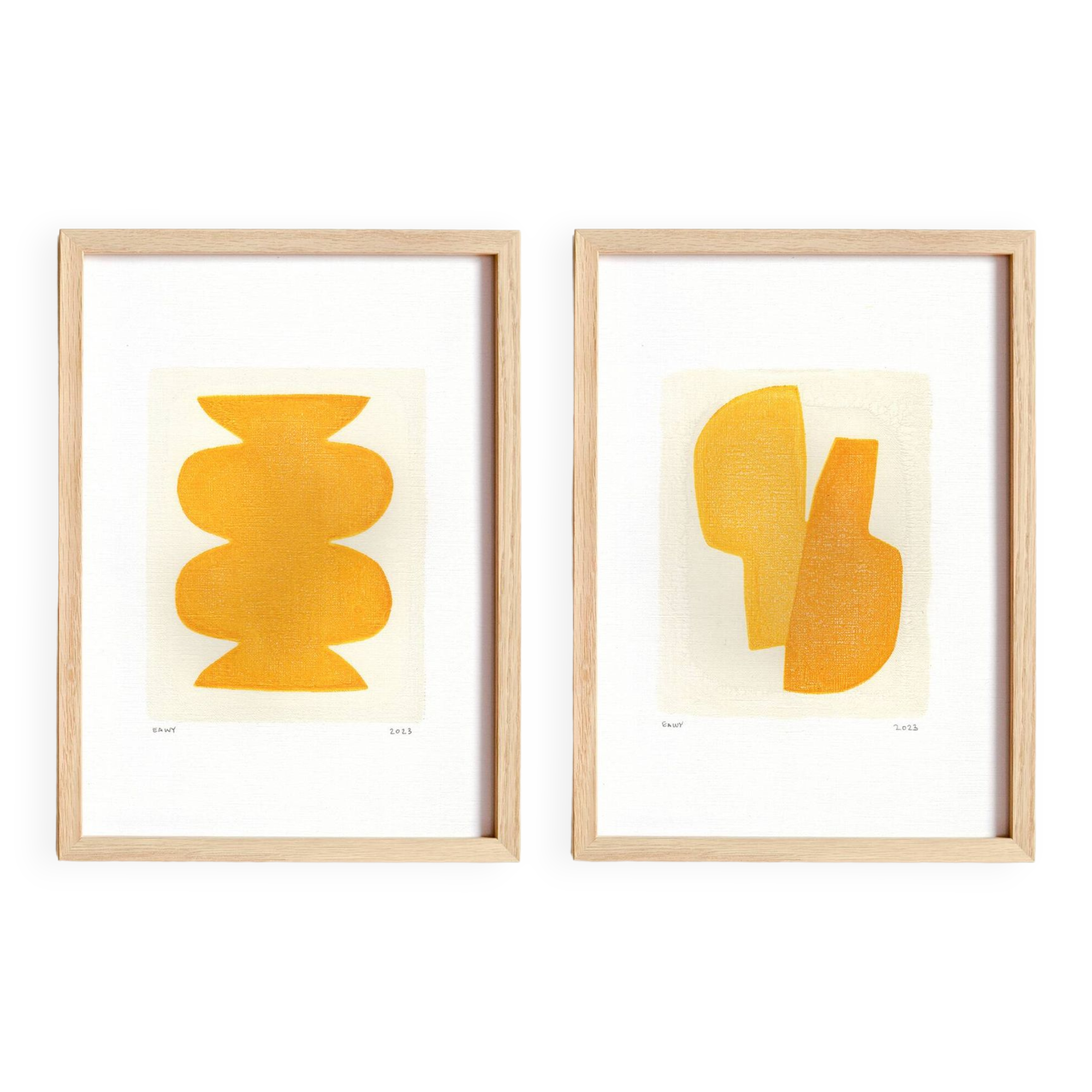 Paint duo - Maya and Moscow - Golden yellow - Signed Eawy