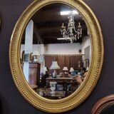 Louis philippe oval mirror at la feuille d'or