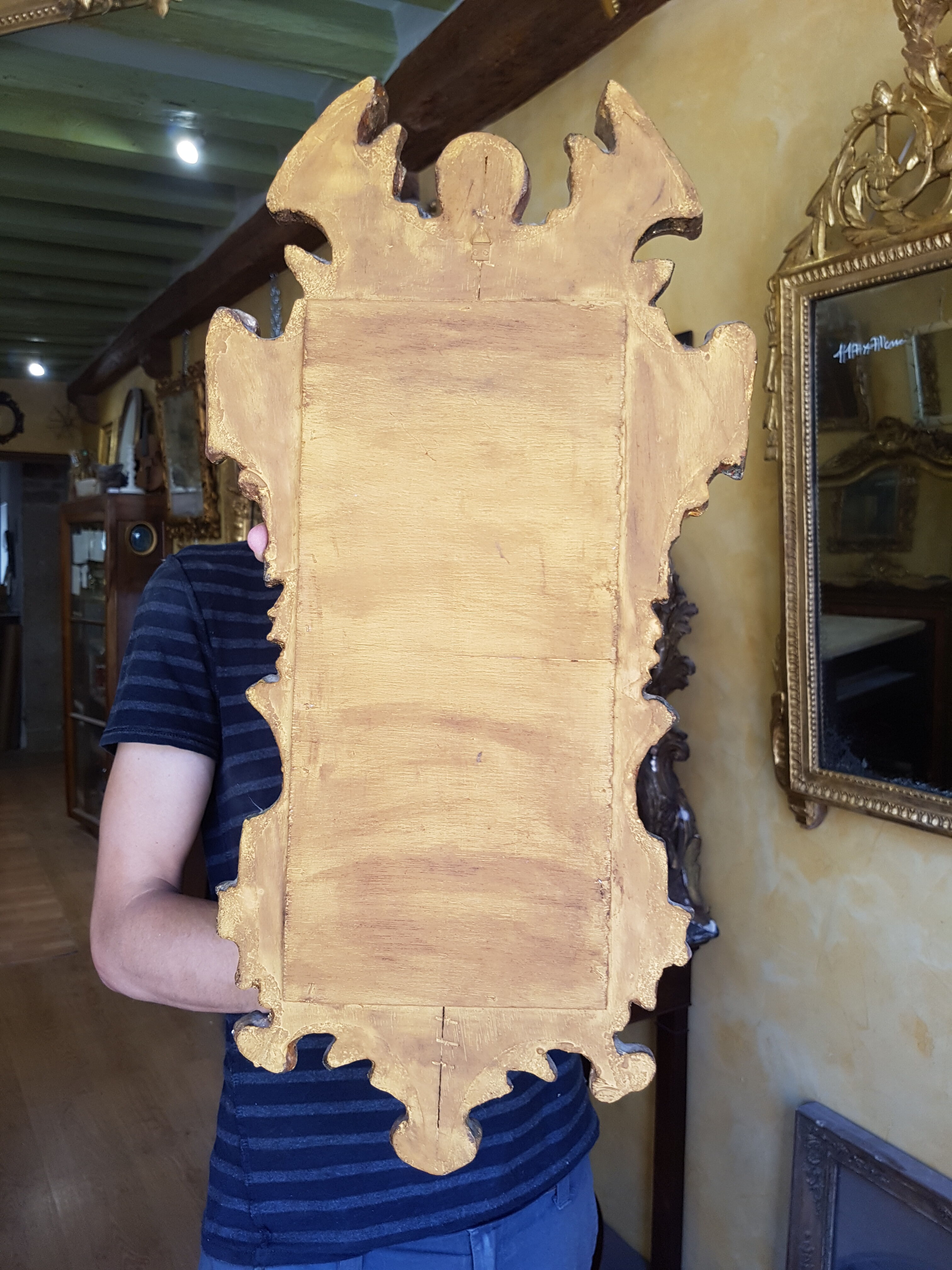 Small Italian Baroque mirror 63x32cm