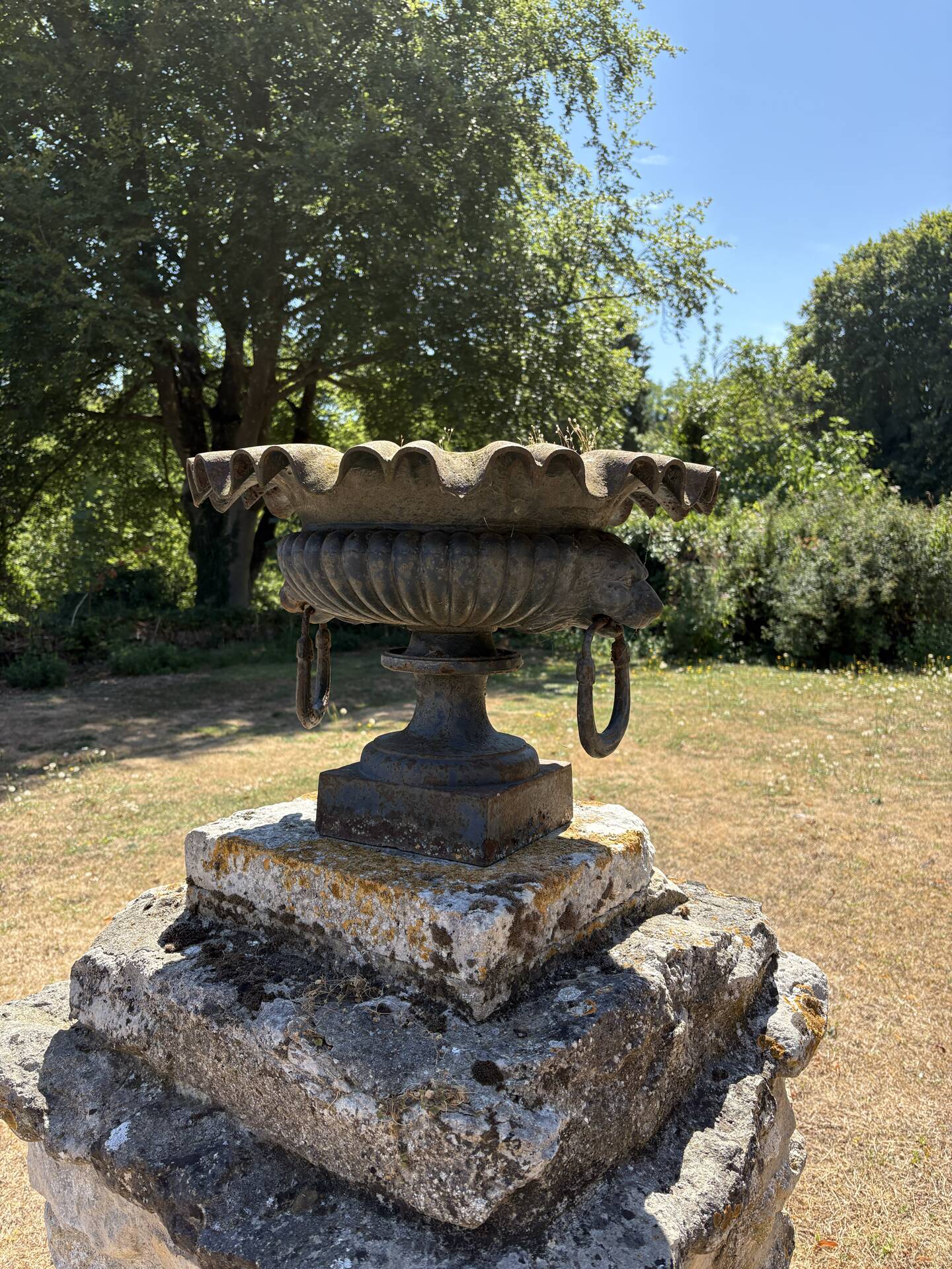 Pair of Médicis vases in cast iron