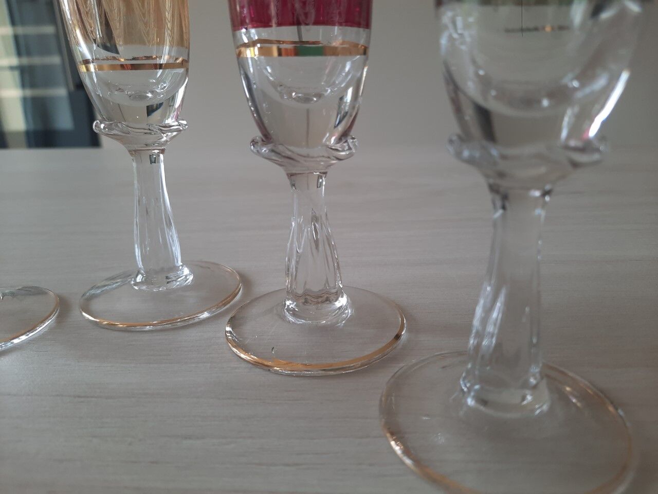 Antique shot glasses