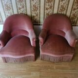 Pair of toad armchairs