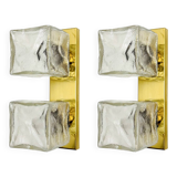 Ensemble de 2 appliques murales ou plafonniers Ice Cube de J.T. Kalmar