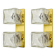 Set of 2 Ice Cube Wall Lamps or Flush Lights by J.T. Kalmar