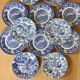 Lot de 12 assiettes à dessert vintage