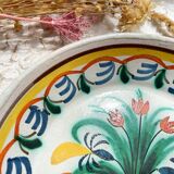 Ancienne Assiette Faïence Française Calotte Nevers XIXème